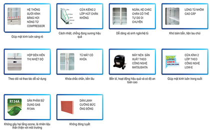 Tủ mát Alaska SL-12C thông số cơ bản