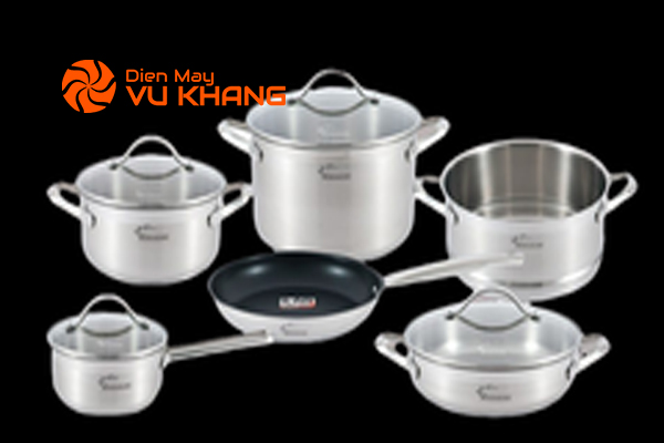 Bộ nồi chảo inox cao cấp Zemcook 6 món S6S