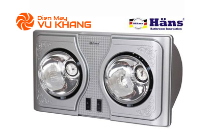 Đèn sưởi nhà tắm Hans 2 bóng H2B