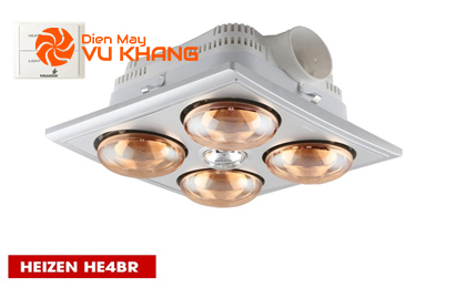 Đèn sưởi nhà tắm Heizen 4 Bóng HE4BR (có điều lhiển từ xa)