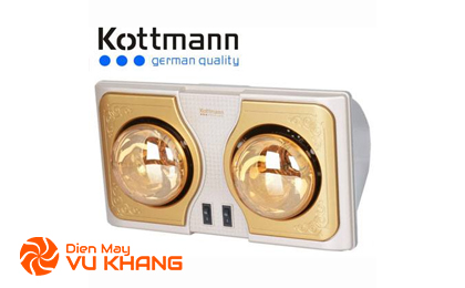 Đèn sưởi 2 bóng treo tường Kottmann – K2BH/Q
