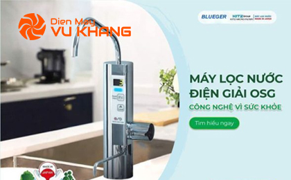 Máy lọc nước điện giải OSG Alka-Rich NDX-501LM kết hợp bộ lọc Kitz OSSC-7