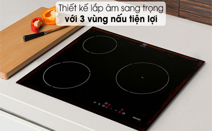 Bếp từ 3 vùng nấu lắp âm Electrolux E6203IOK