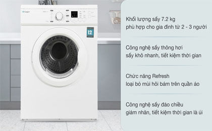 Máy sấy thông hơi Casper 7.2 kg TD-72VWD