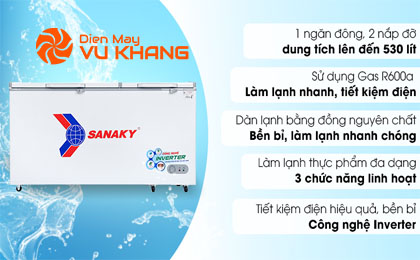 Tủ đông Sanaky Inverter 530 lít VH-6699HY3