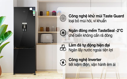 Tủ lạnh Electrolux Inverter 308 lít EBB3462K-H