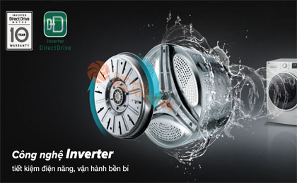 Máy giặt LG Inverter 10 kg FV1410S5W - Công nghệ Inverter