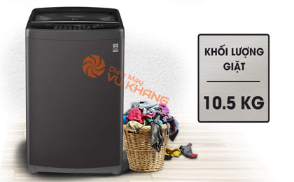 Máy giặt LG Inverter 10.5 kg T2350VSAB-Khối lượng giặt 10.5kg, phù hợp cho hộ gia đình nhiều thành viên (trên 7 người)