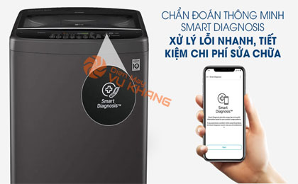 Máy giặt LG Inverter 10.5 kg T2350VSAB - Chẩn đoán, xử lý lỗi nhanh, tiết kiệm chi phí sửa chữa với công nghệ Smart Diagnosis