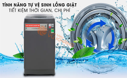 Vệ sinh lồng giặt tự động - Máy giặt LG Inverter 13 kg TH2113SSAK