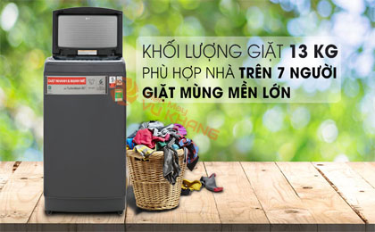 Thiết kế sang trọng và tinh tế - Máy giặt LG Inverter 13 kg TH2113SSAK