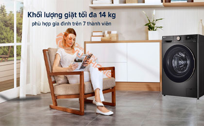 Máy giặt LG FV1414S3BA - Khối lượng giặt