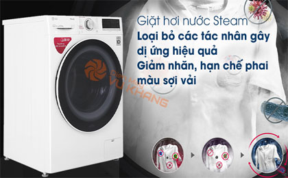 Máy giặt LG Inverter 8.5 kg FV1408S4W - Giặt hơi nước Steam