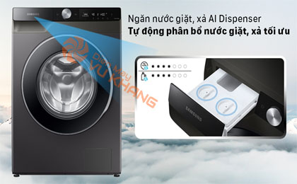 Máy giặt Samsung AI Inverter 10 kg WW10T634DLX/SV - Ngăn nước xả thông minh AI Dispenser