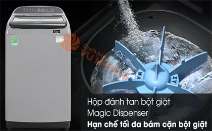 Máy giặt Samsung Inverter 10 kg WA10T5260BY/SV - Hộp đánh tan bột giặt Magic Dispenser