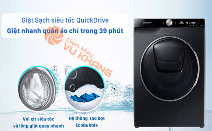 Máy giặt Samsung WW10TP54DSB/SV - giặt nhanh 39 phút