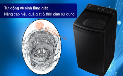 Máy giặt Samsung 12kg WA12CG5745BVSV - Tự động vệ sinh lồng giặt giúp nâng cao hiệu quả giặt sạch và thời gian sử dụng máy giặt lâu hơn