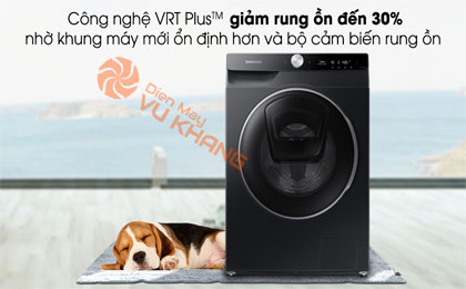 Máy giặt Samsung AI AddWash Inverter 12kg WW12TP94DSB/SV - VRT PLus giảm rung ồn đến 30%