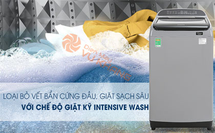 Máy giặt Samsung Inverter 8.5 kg WA85T5160BY/SV-Đánh bay dễ dàng vết bẩn cứng đầu nhờ công nghệ Intensive Wash