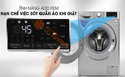 Máy giặt sấy LG Inverter 9 kg FV1409G4V - thêm đồ trong khi giặt tiện lợi