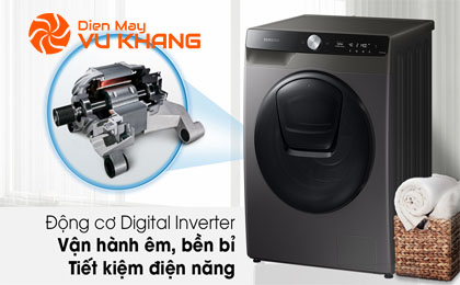 Máy giặt sấy Samsung Addwash Inverter 9.5kg WD95T754DBX/SV-Vận hành êm ái, mang lại hiệu quả tiết kiệm điện cao với công nghệ Digital Inverter