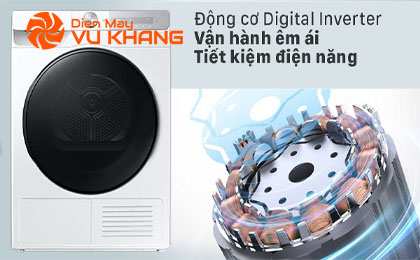 Máy sấy bơm nhiệt Samsung 9kg DV90T7240BH/SV - Digital Inverter