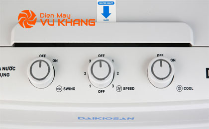 Bảng điều khiển núm vặn đơn giản - Quạt điều hoà Daikiosan DKA-04500A