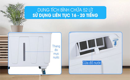 Dung tích 52 lít - Quạt điều hòa không khí Daikiosan DKA-05000G