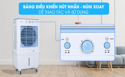 Bảng điều khiển dễ dùng - Quạt điều hòa không khí Daikiosan DKA-05000G