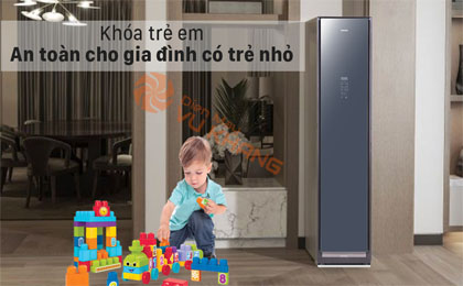 Tủ chăm sóc áo quần thông minh Samsung DF60R8600CG/SV - Khóa trẻ em