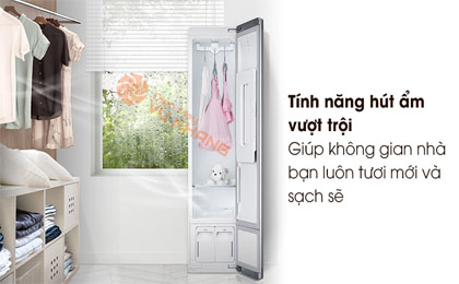 Tủ chăm sóc quần áo thông minh LG Styler S3RF - Hút ẩm vượt trội