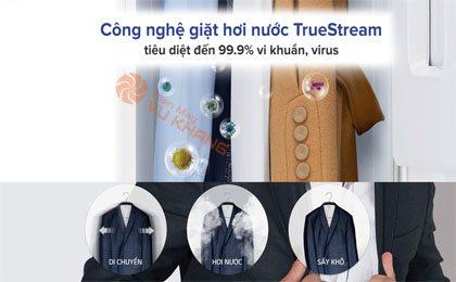 Tủ chăm sóc quần áo thông minh LG S5GOC - Công nghệ giặt hơi nước TrueStream 