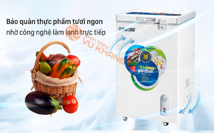 Tủ đông Hòa Phát HCF 106S1Đ - Công nghệ làm lạnh trực tiếp