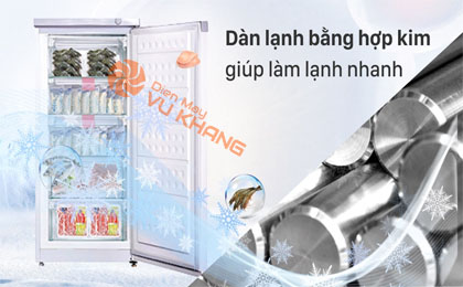 Tủ đông Hòa Phát HUF 350SR1 - Dàn lạnh bằng hợp kim