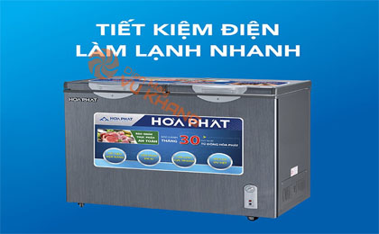 Tủ đông Hòa Phát 205 lít HCF 506Đ2SH dùng dàn lạnh đồng