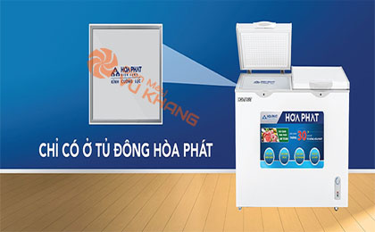 Tủ đông Hòa Phát 205 lít HCF 506S2Đ2 có cửa kính cường lực