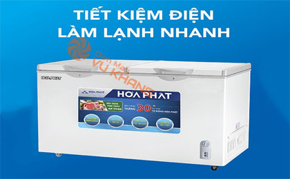 Tủ đông Hòa Phát 205 lít HCF 506S2Đ2 dùng dàn lạnh đồng