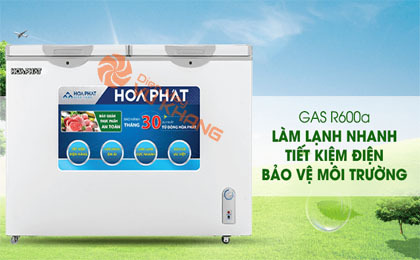 Tủ đông Hòa Phát HCF 606S2Đ2 - Thân tiện với môi trường, làm đông nhanh với Gas R600a