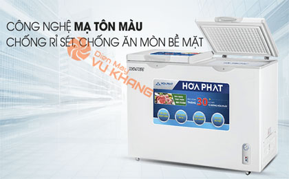 Tủ đông Hòa Phát HCF 606S2Đ2 - Chống rỉ sét, chống ăn mòn bề mặt nhờ công nghệ tôn mạ màu