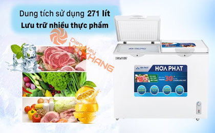 Tủ đông Hòa Phát HCF 656S2Đ2 - dung tích 271 lít