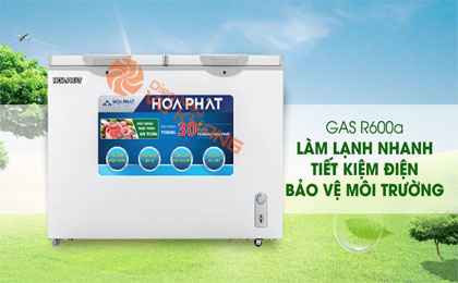 Tủ đông Hòa Phát HCF 656S2Đ2 - sử dụng gas R600a