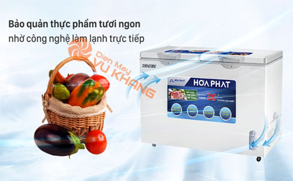 Tủ đông Hòa Phát HCF 666S1Đ2 - Công nghệ làm lạnh trực tiếp