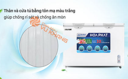 Tủ đông Hòa Phát HCF 666S1Đ2 - Chất liệu thân và cửa tủ