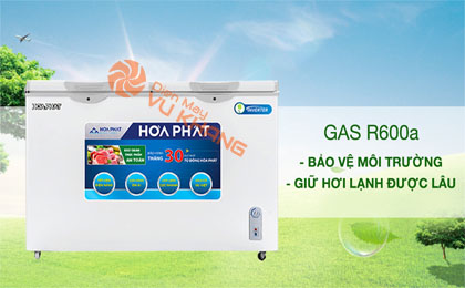 Tủ đông Hòa Phát HCFI 666S1Đ2 -Dùng gas R600a, thân thiện với môi trường