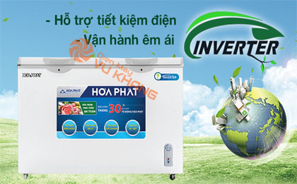 Tủ đông Hòa Phát HCFI 666S1Đ2 -Hỗ trợ tiết kiệm điện, vận hành êm nhờ công nghệ Inverter