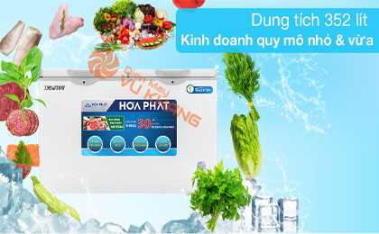 Tủ đông Hòa Phát HCFI 666S1Đ2 -Dung tích 352 lít, phù hợp cho hộ kinh doanh gia đình hoặc quán ăn nhỏ và vừa