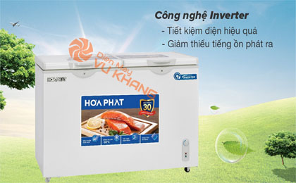 Tủ đông Hòa Phát Inverter 352 Lít HPF AD8352 - Công nghệ Inverter tiết kiệm điện, vận hành êm ái 