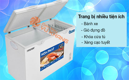 Tủ đông Hòa Phát Inverter 352 Lít HPF AD8352 - Trang bị nhiều tiện ích như bánh xe, giỏ đựng đồ, khóa cửa tủ và xẻng cạo tuyết 