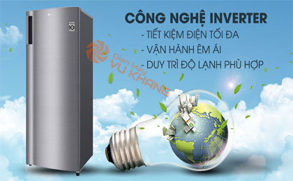 Tủ đông LG 165 lít GN-F304PS - Làm lạnh nhanh, tiết kiệm điện với công nghệ inverter