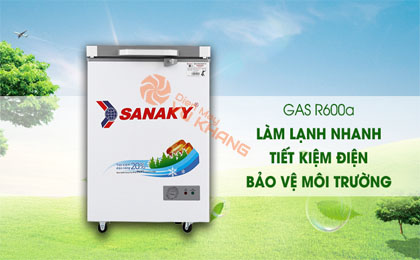 Tủ đông Sanaky 100 lít VH-1599HYK - Gas R600a